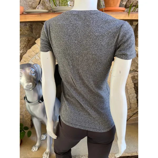 Eddie Bauer Gray Short Sleeve V-Neck Shirt Women's Size Small - Image 3