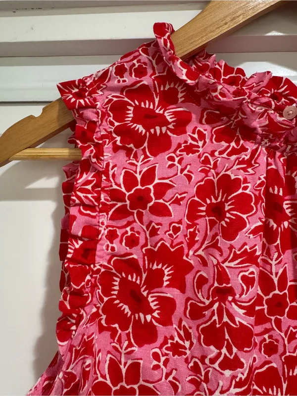 J.Crew Linen blend sleeveless ruffle top - Image 7