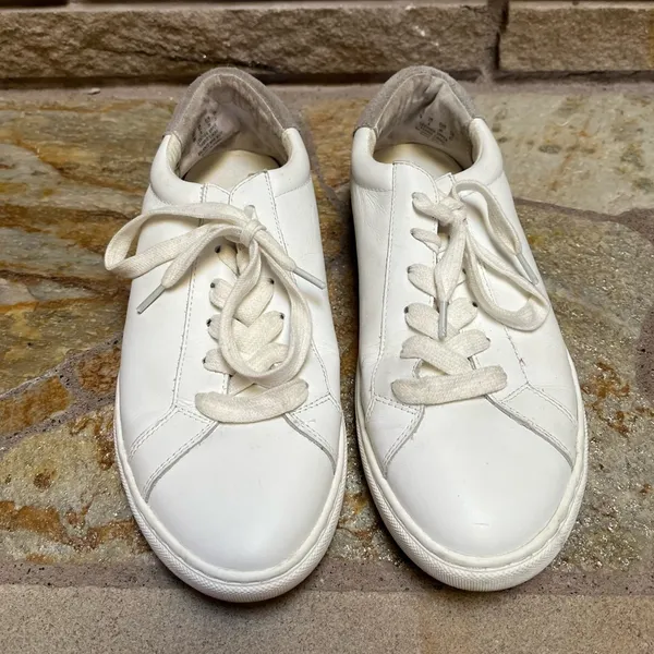 Sam Edelman Women's Lupita Lace Up Sneakers White Leather 8 - Image 3
