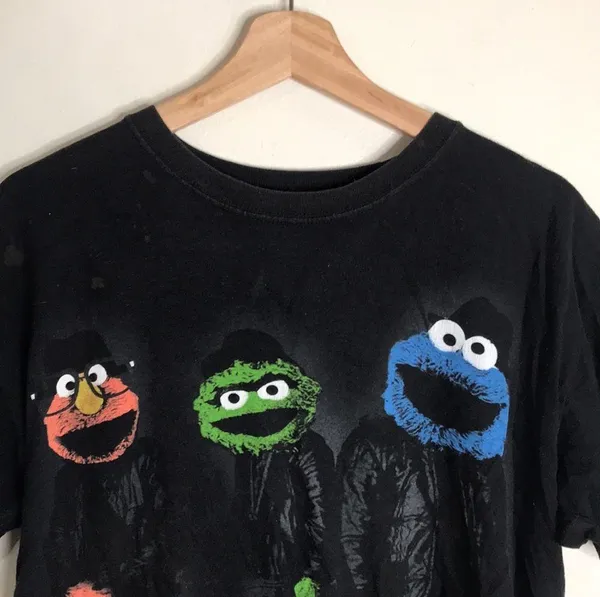 Vintage run DMC Sesame Street black t-shirt size medium - Image 2