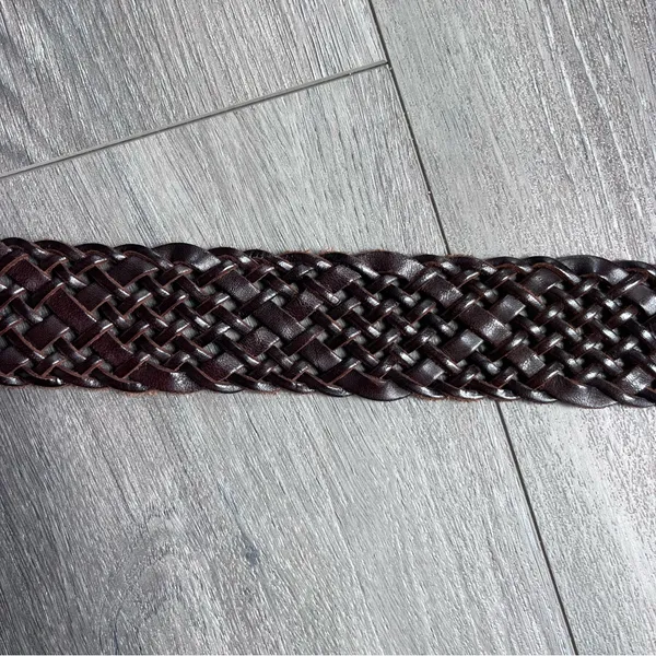Source Unknown Women’s Brown Braided Leather Belt Western Boho Festival - Image 4