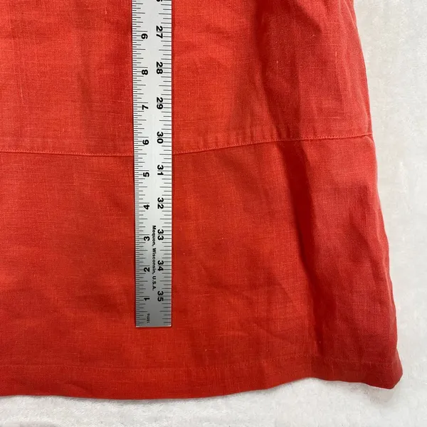 Tommy Bahama womens S Linen‎ Dress Sleeveless Coral Halter Neck Casual Sundress - Image 3
