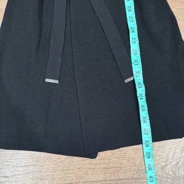 Calvin Klein Black Belted Sleeveless Cardigan Belted Duster - Image 12