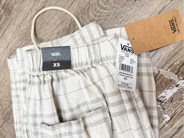 VANS Cyrus Plaid Womens Pants, Size xs *NWT* - Image 4