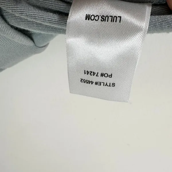 Lulus Surplice Stretch Jersey Knit Maxi Dress Side Slit Dusty Mint Medium NWT - Image 9