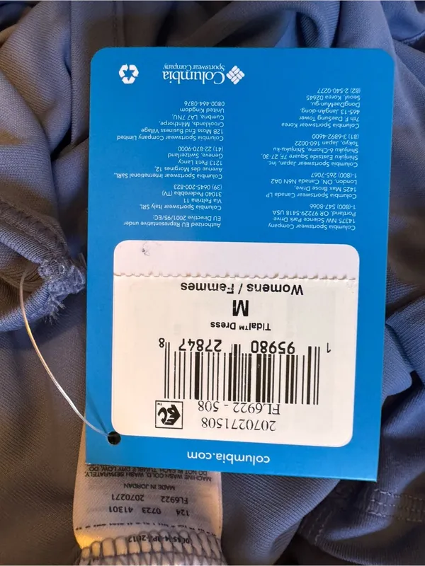 NWT Womens Columbia PFG Bluebell Tidal Athletic Activewear Cross Back Dress Med - Image 8