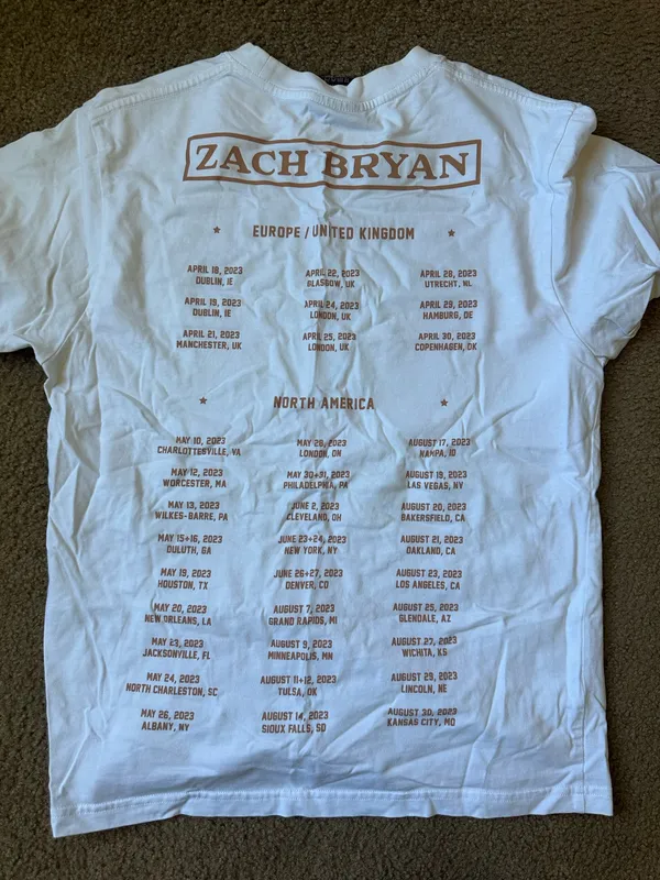 Zach Bryan t shirt White - Image 3