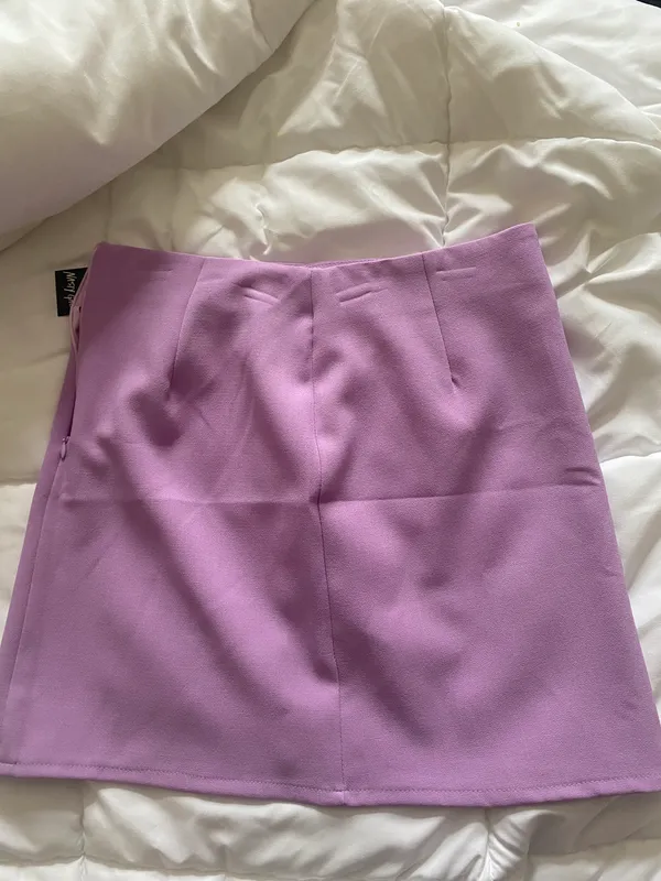 Nasty Gal high wasted lilac mini skirt - Image 4