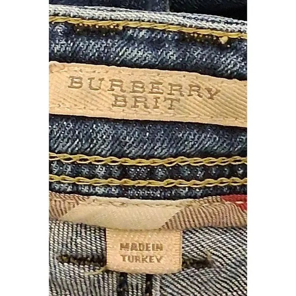 Burberry Brit Islington Bootcut Jeans Womens 27 Dark Wash Stretch Designer Denim - Image 4