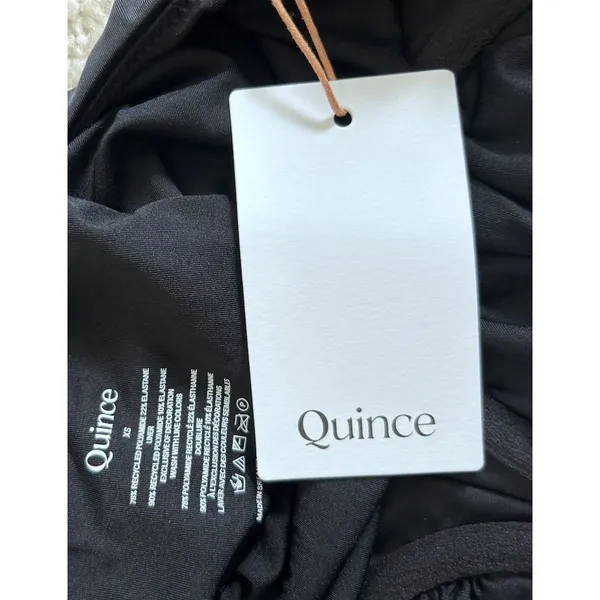 NWT Quince Black & White Italian Underwire One Piece Swimsuit Size XS - Image 4