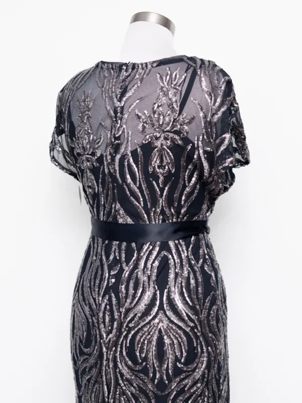 R&M Richards - Two-Tone‎ Sequin Sheath Cocktail Dress - Image 10