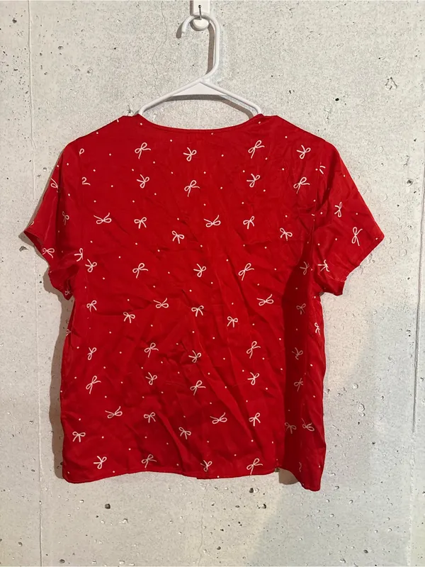 Aerie Tie Front Bow Sleep Shirt | Size: Small - Image 3
