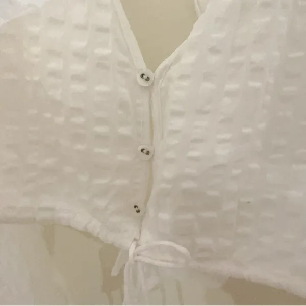 C/meo Collective Distinct Long Sleeve Ruffle Crop Blouse Top Size Small Preowned - Image 8