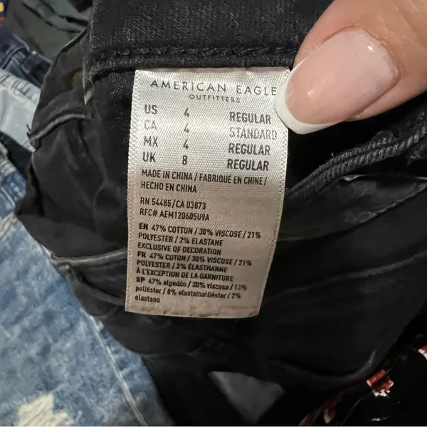 American Eagle Black‎ Distressed High Rise Jeggings - Image 13