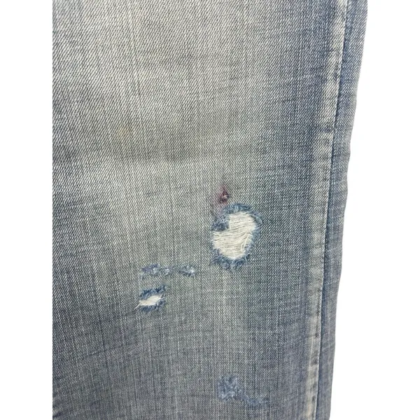 VTG American Eagle 90s Y2K Antique Wash Super Low Rise Skinny Flare 10R NOS - Image 9