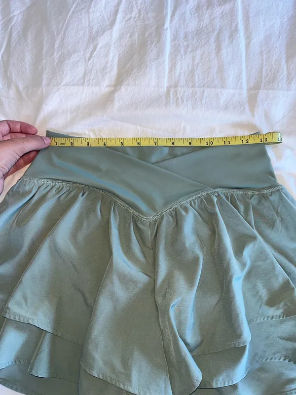 Athletic crossover wrap shorts Green Size M - Image 8