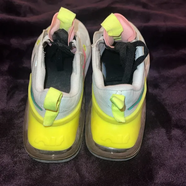 Nike White and Neon Pink‎ Sneakers - Image 3