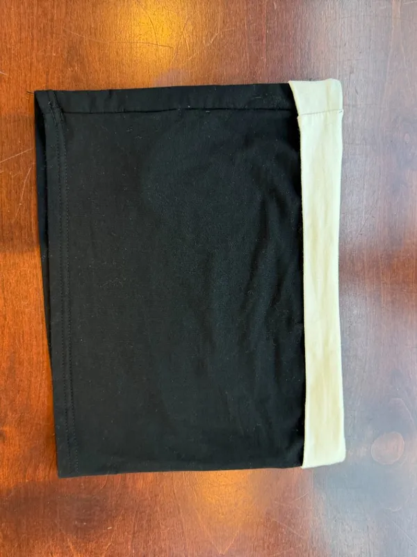 EDIKTED Contrast Foldover Tube Top Cropped Black & White Size Small - Image 6