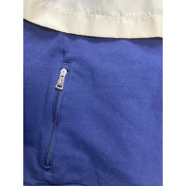 Lauren Ralph Lauren Active Full Zip Track Jacket Navy Cream Size‎ Medium - Image 4