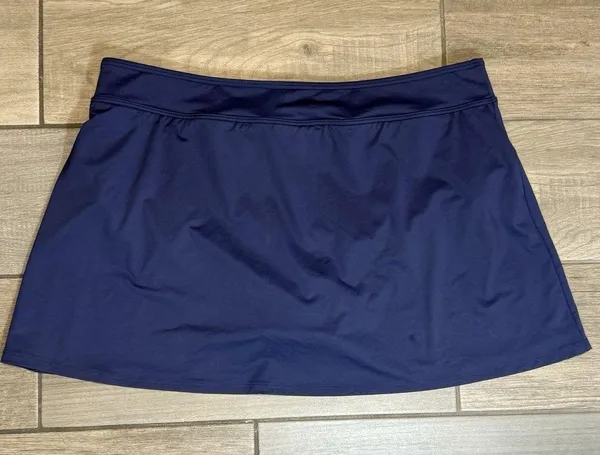Lands' End Women's Swimsuit Sz 18 Swim Skirt Bottoms Navy Blue - Image 5