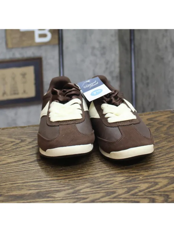 Universal Thread Skyler Jogger Sneakers Double Lace Low Top Brown Multi 7.5M - Image 3