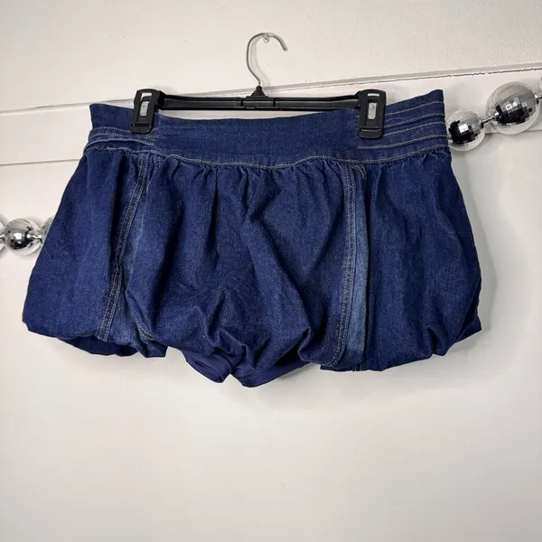 Edikted Double Belted Denim Bubble Skort NEW - Image 7