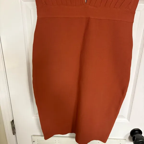 Gianni Bini Burnt Orange The‎ In Crowd Dress Size Large - Image 4