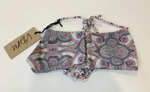 VDM The Label Swim Bikini Top in Grey Paisley/ Cheetah - Image 2