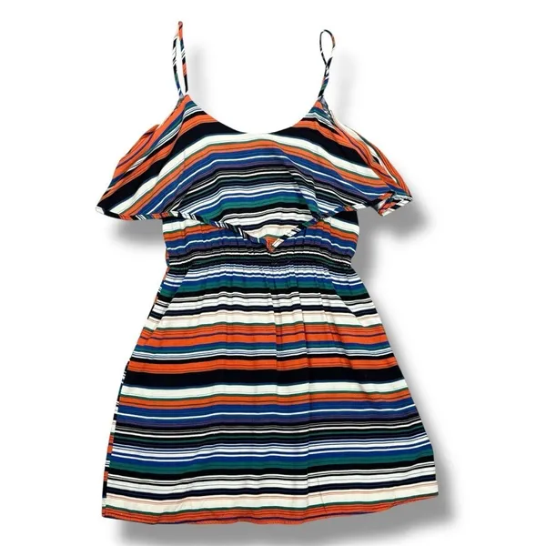 Exotik Y2K Striped Layered‎ Mini Dress Sundress Multicolor Small - Image 13