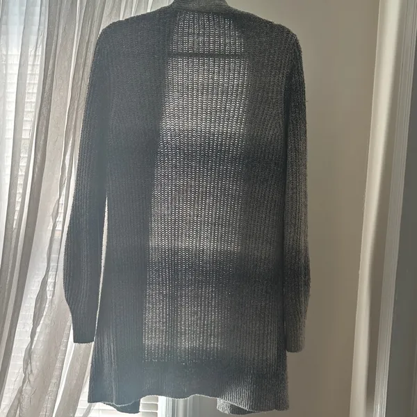 GAP Women's Charcoal Open-Front Cardigan - Image 2