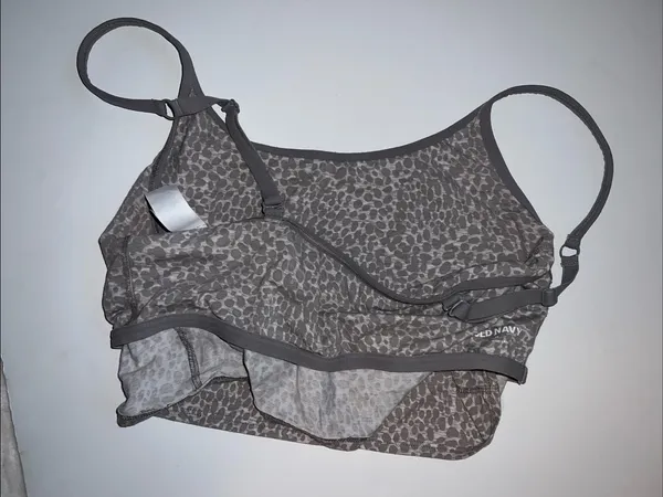 Old Navy Grey Leopard Print Stretch Bralette - Image 6