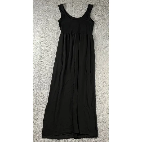 Black Maxi Dress Women 8 EU‎ 40 Sleeveless Empire Waist Boho Witchy Whimisgoth - Image 2