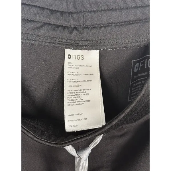 FIGS Women's Zamora Jogger Scrub Pants Size Small Black Medical Workwear Utility - Image 10