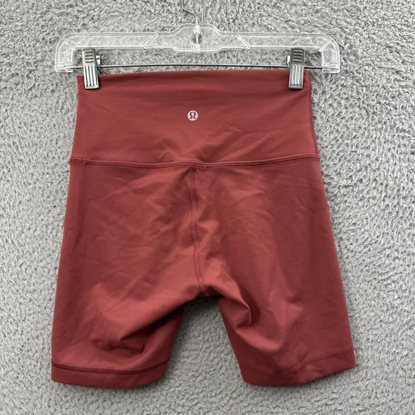 Lululemon Wunder Train High Rise Shorts 6" Chianti Maroon Athletic Biker Women 4 - Image 3