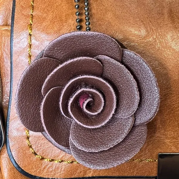 Vegan Leather Handbag Tan - Image 2