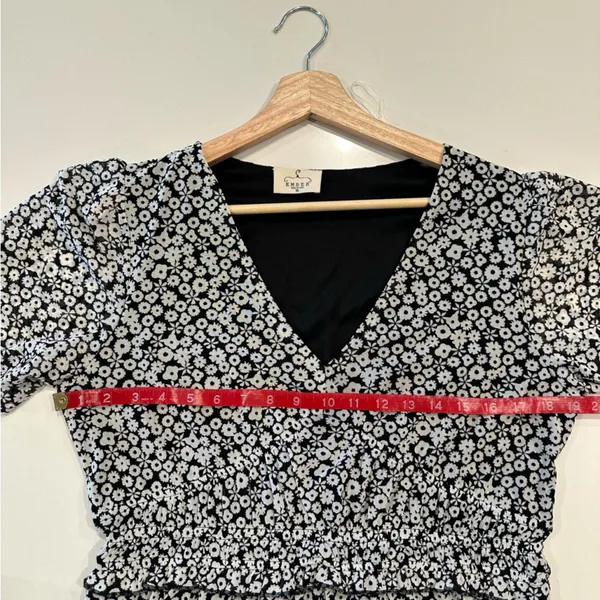 Ember‎ Floral Black and White Maxi Dress XL - Image 4