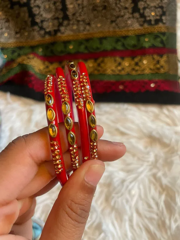 Traditional Red Bangles / Bracelets - Image 6