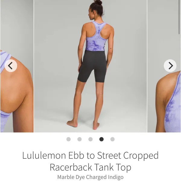 Lululemon Ebb to Street Cropped Racerback Tank Top. - Image 3