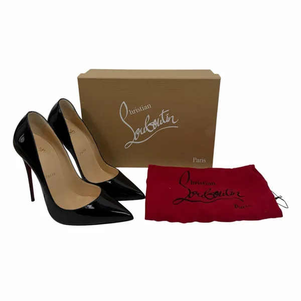 Christian Louboutin So Kate 120 Patent Leather Pumps Black Size 39 - Image 12