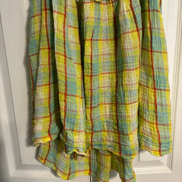 By Anthropologie Ruffled Plaid Babydoll Dress - Image 4