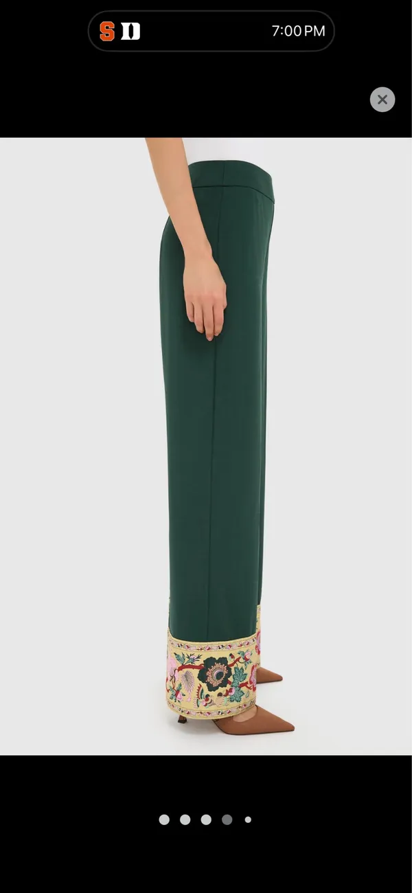 Tuckernuck Garden scrollwork jacquard Cuff Erin Pant - Image 4