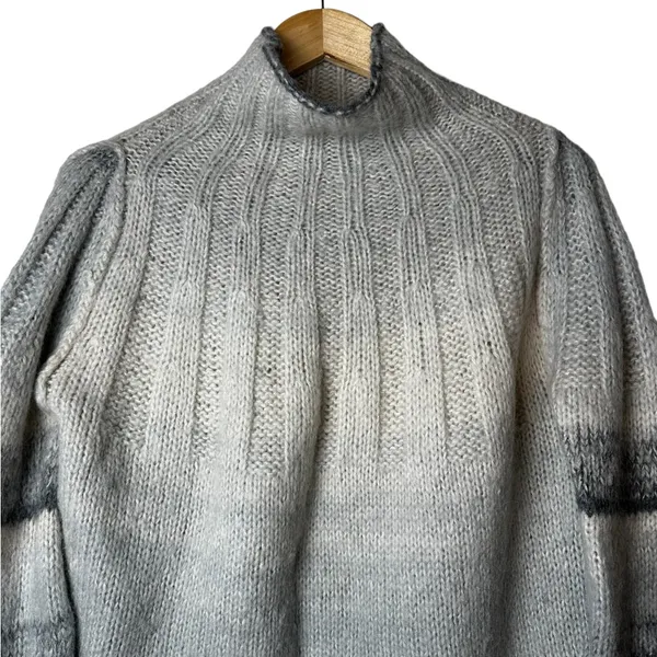 Anthropologie Mock Neck Sweater Oversized Cabin Western Boho Chic Winter - Image 3