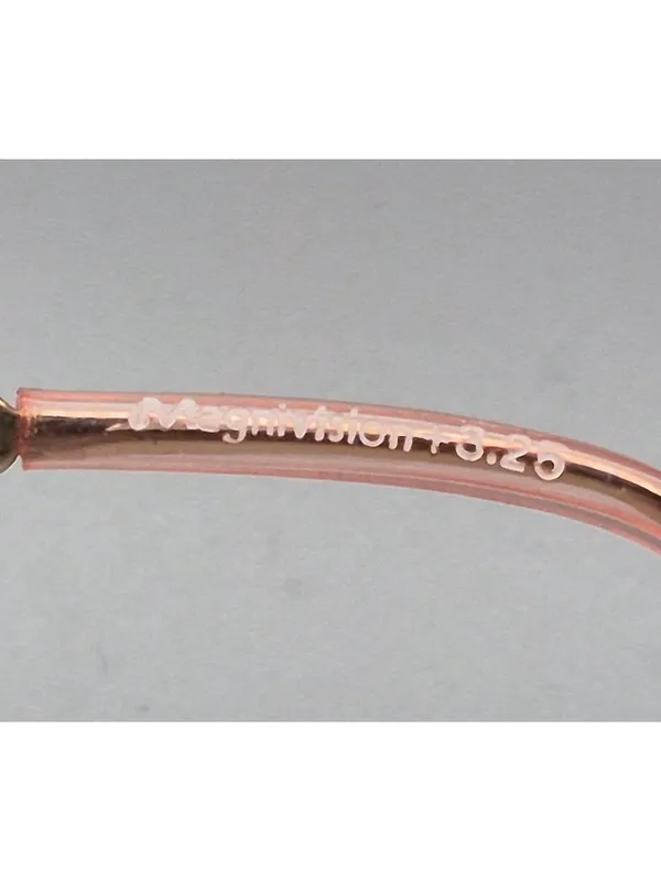 Vintage 1980s Magnivision +3.25 Reading Glasses Oversized Pink Retro Frames - Image 7