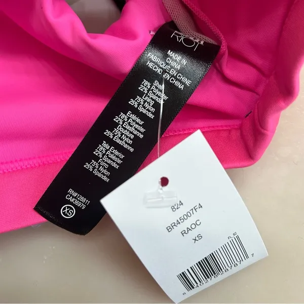 Beach Riot Moxie Cutout Sports Bra Padded Athletic in Radiant Orchid Size XS - Image 6