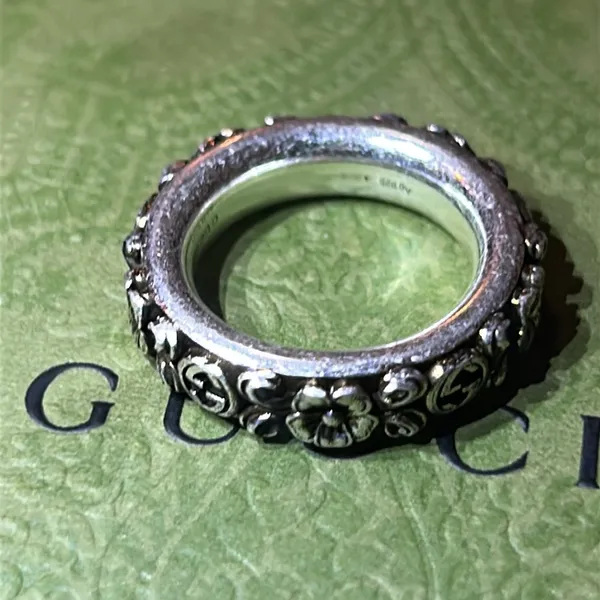 Gucci Interlocking G Flower Ring Ag925 - Image 3