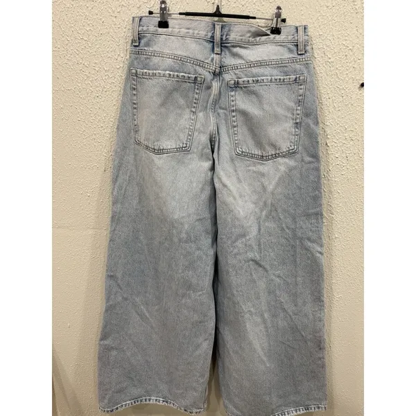 Zara Super Wide Leg Jeans Women 6 Casual Everyday Wear Partywear Denim Light - Image 3