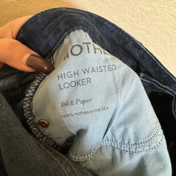 MOTHER High Waisted Looker Wash: Ink and Paper Size 27‎ - Image 10
