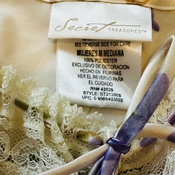 Secret Treasures Vintage Y2K Satin Cami Top Ruffle Lace Bow Fairy Feminine Coquette Whimsy - Image 3