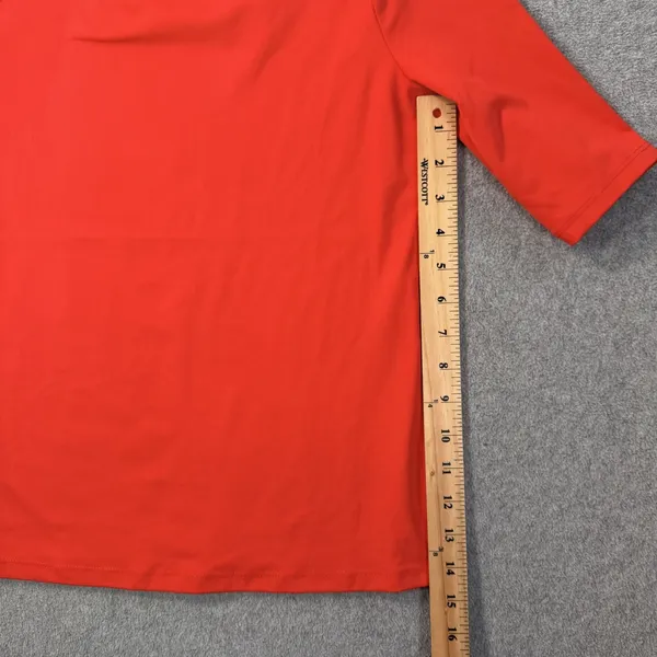 Ann Taylor Women's Small Red Square Neck 3/4 Sleeve Top Blouse Half Sleeve - Image 5