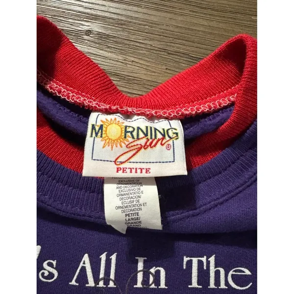 Vintage Cat decal "It's All In The Attitude" 80's 90's Morning-sun Women's Purpl - Image 4